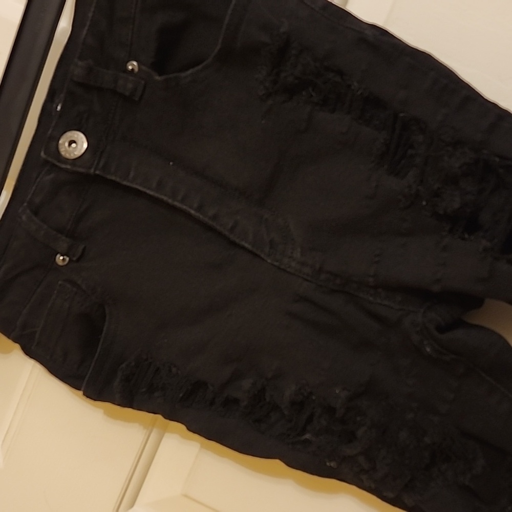 Redford Distressed Denim Bermuda Shorts
